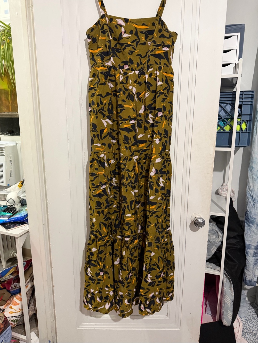 Nine West Olive Green Floral dress
